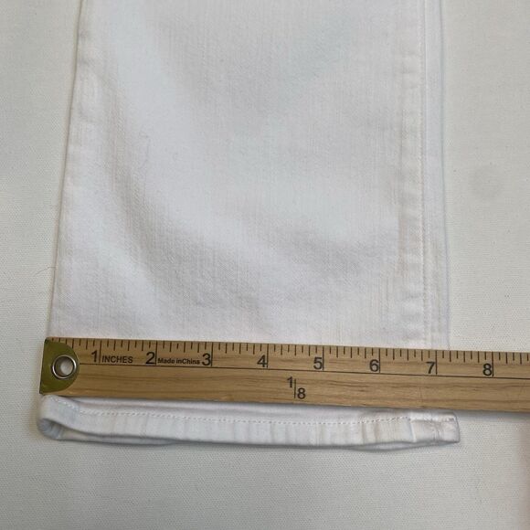 Madewell Jeans Womens 24 White Denim Mid Rise Kick Out Stretch Coastal Hippie - Picture 6 of 8